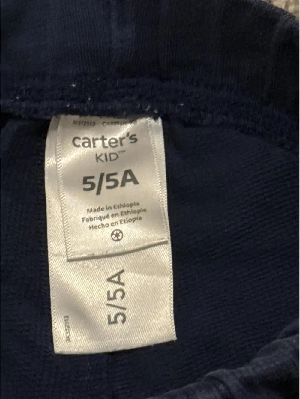 Carter's Kid Shorts Navy Blue Size 5/5A Comfort Casual